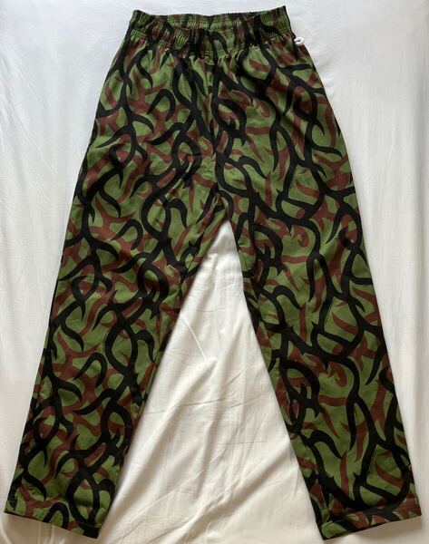cookman シェフパンツ Chef Pants Tribal Camo Olive イージーパンツ L 総柄 パンツ オリーブグリーン トライバル カモ クックマン