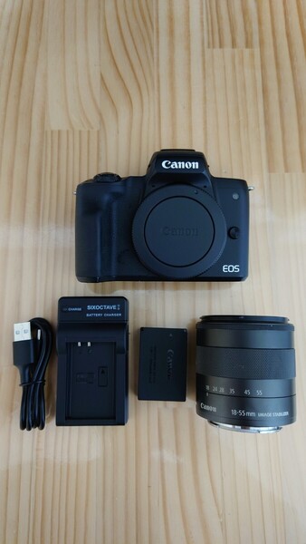 ★実用美品★ Canon キャノン EOS Kiss M EF-M 18-55mm F3.5-5.6 IS STM レンズセット