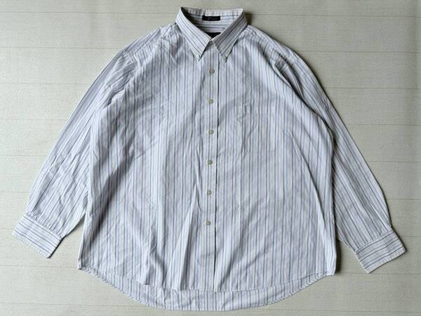 ☆送料無料☆ CHAPS チャップス USA直輸入 古着 長袖 胸ポケット付き ストライプ ボタンダウン シャツ メンズ 18 クラシックフィット 中古