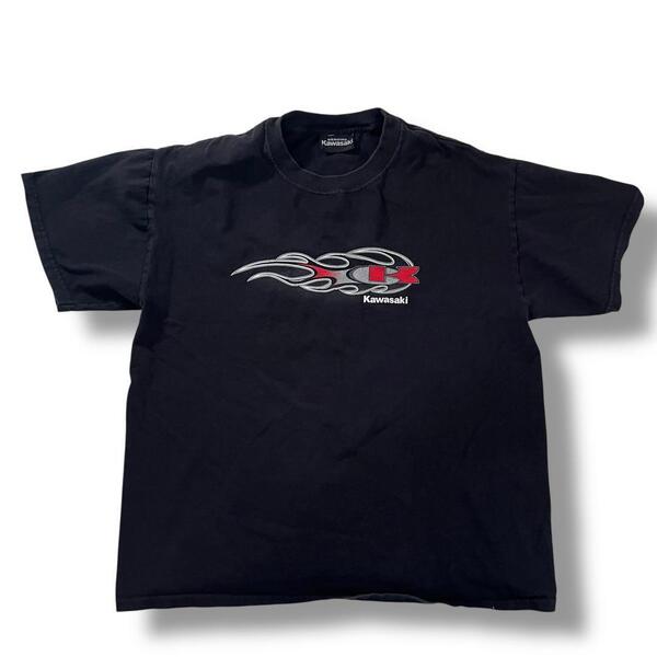 厚手 kawasaki カワサキ バイク Tシャツ 古着 00s y2k