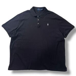 ポロラルフローレン ポロシャツ ブラック XXL ポニー刺 ビッグシルエット