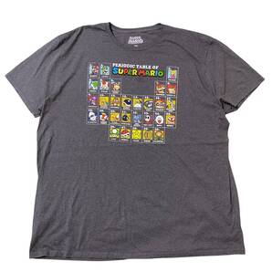 アメリカ古着 スーパーマリオ SUPER MARIO 周期表 半袖 Tシャツ 2XL ビッグサイズ 任天堂 【I1912】