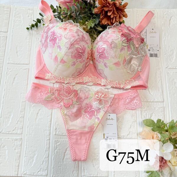 【新品】wacoal サルート 06グループ ブラ ソングセット G75M PI ワコール salute Tバックショーツ ベトナムの花嫁