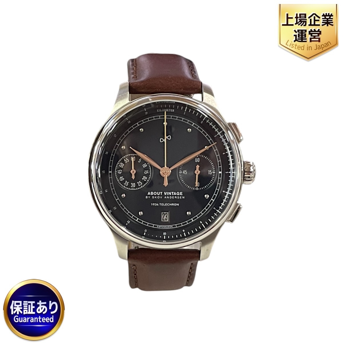 k*u様 極美品 ABOUT VINTAGE アナログ腕時計 完売品 ブラック Yahoo!オークション -「about」(アクセサリー、時計) の落札