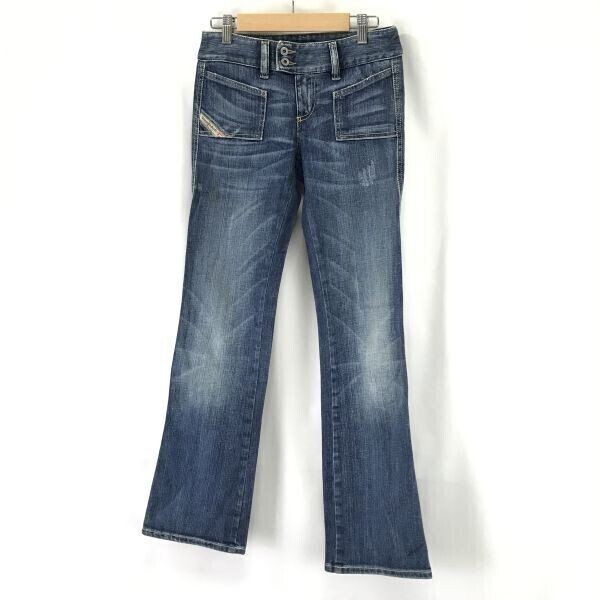 イタリア製☆ディーゼル/DIESEL☆HUSHD.S./ダメージ加工/ブーツカットデニムパンツ【レディースW25-L30/青/blue】Pants/Trouser◇cBH565