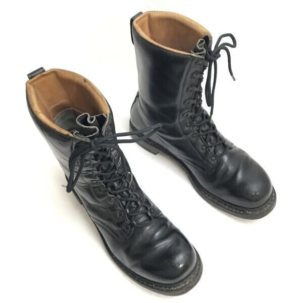Vintage☆西ドイツ軍 ドイツ連邦BW空挺部隊?/コンバット/ジャンプブーツ【45/28.0-29.0/黒】つま先強化/Leather/Boots/shoes◇bWB109-6