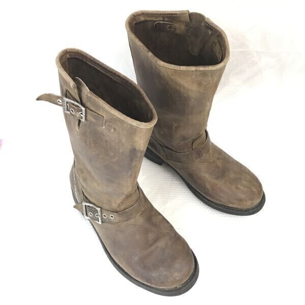 ハーレーダビッドソン/Harley-Davidson☆エンジニアブーツ【43/27.5-28.0/茶/BROWN】グッドイヤー製法/バイクシューズ/Shoes◇bWB72-10