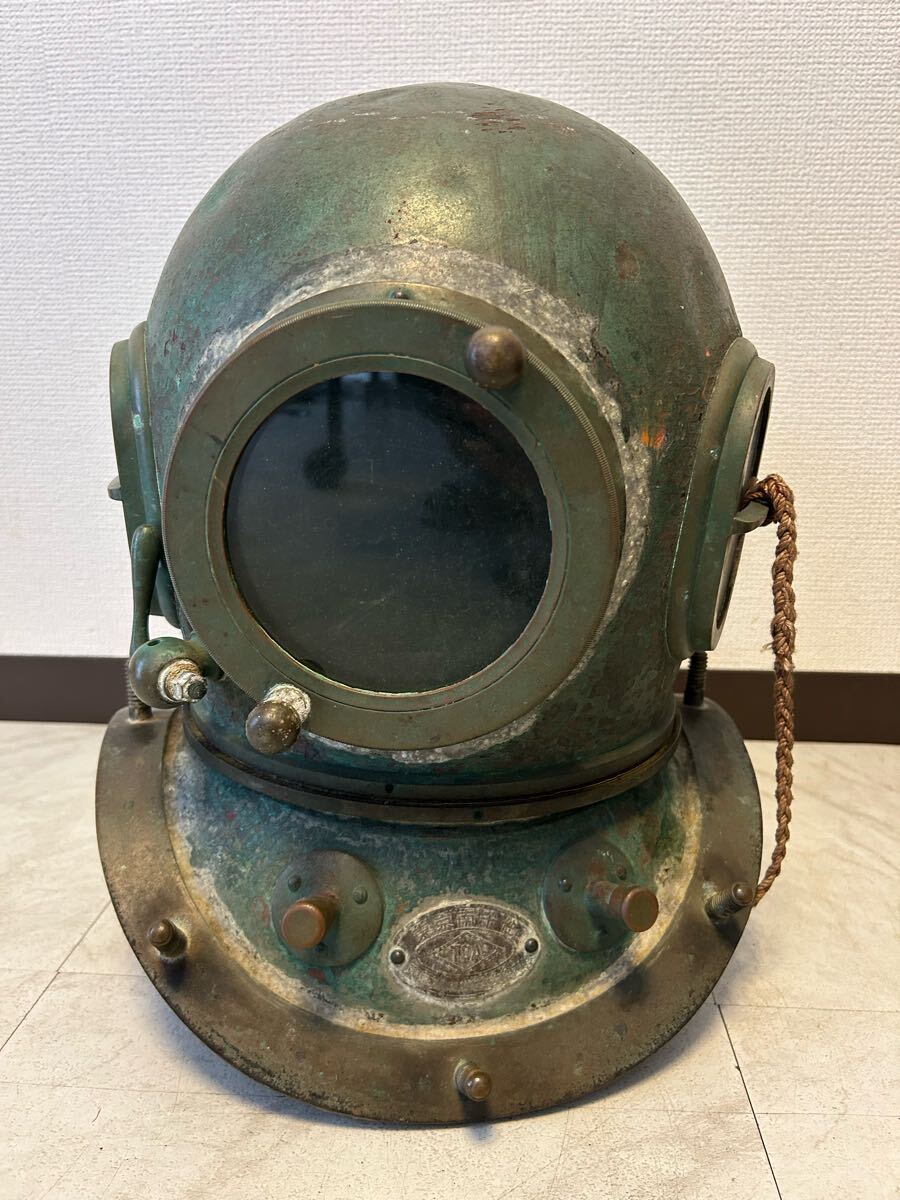 潜水ヘルメット 横濱潜水衣具株式會社 昭和 レトロ アンティーク 骨董品 Yahoo!オークション -「潜水ヘルメット」(アンティーク