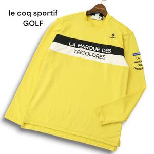 le coq sportif GOLF Le Coq s Porte .f Golf через год Logo * длинный рукав mok шея cut and sewn long футболка Sz.M мужской