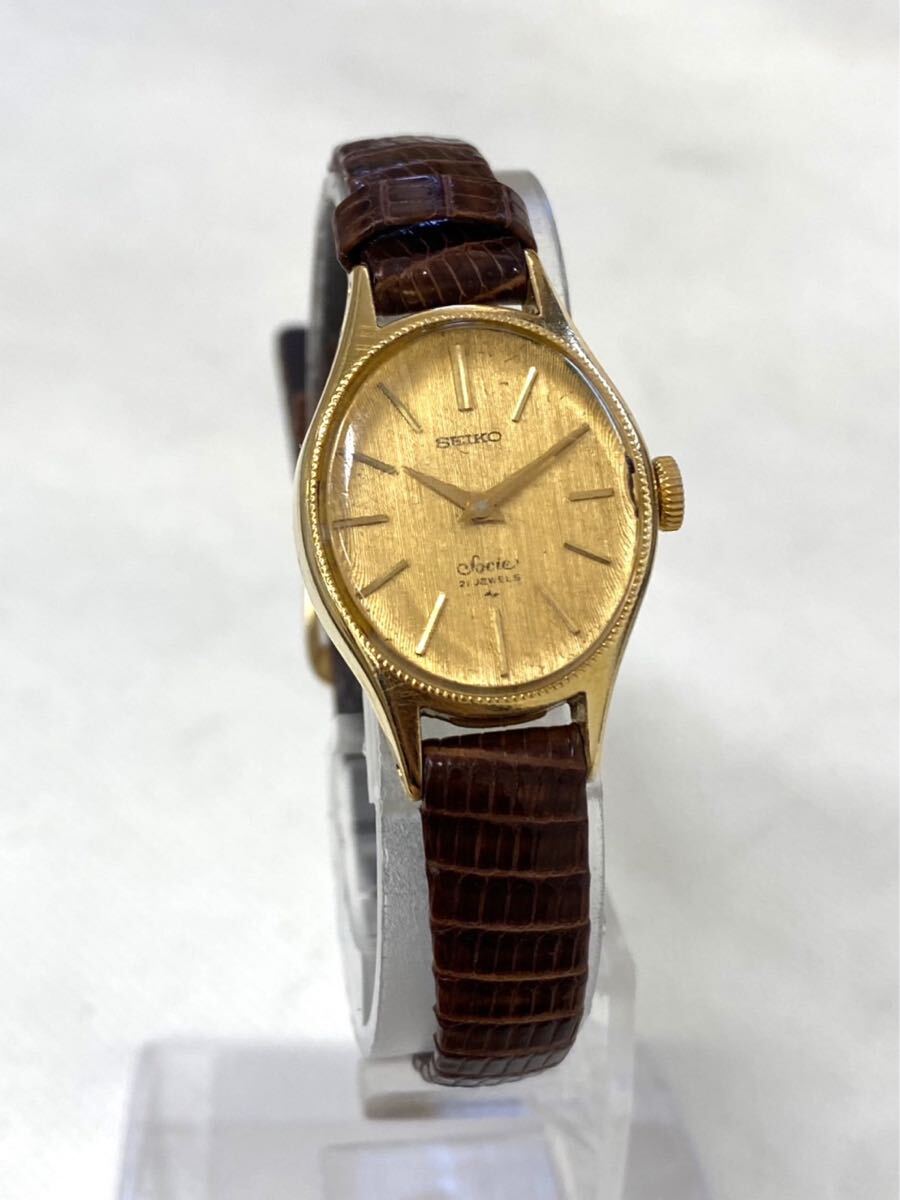 SEIKO socie 14K 手巻き腕時計 11-4100 ヴィンテージ Yahoo!オークション -「セイコーソシエ」の落札相場・落札価格