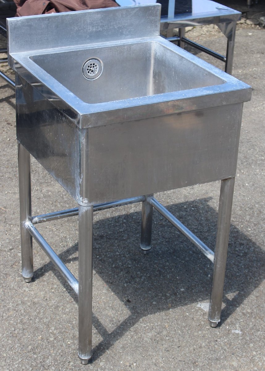 wz0751 ステンレス SUS304 １槽 シンク 流し台 幅500mm 中古