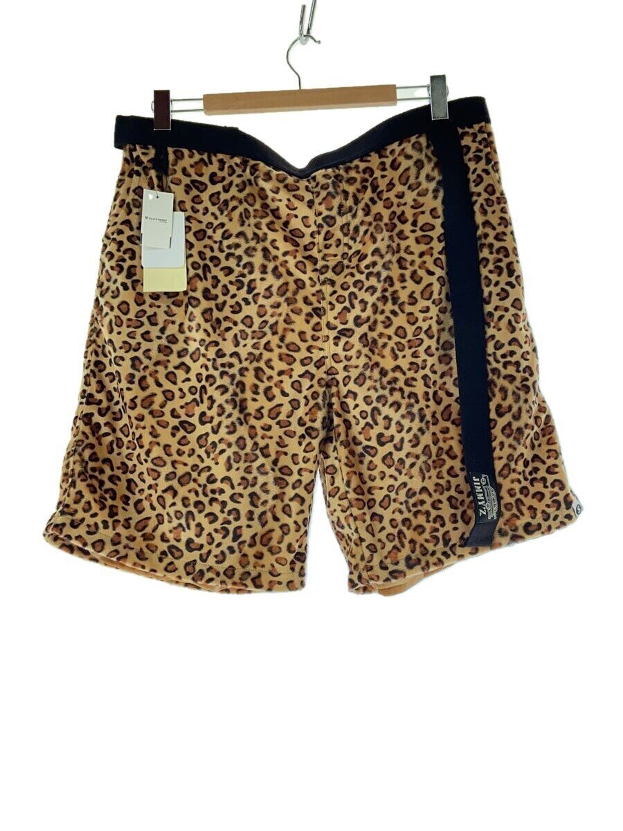 廃盤極美品Y2Kアディダスハーフパンツショート短パンヒョウ柄ブラウン茶黒M男女兼 廃盤極美品Y2Kアディダスハーフパンツショート短パンヒョウ柄