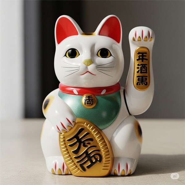 【開運・招福】招き猫・風水インテリア・縁起物 フォトフレーム付き 127×178mm