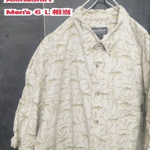 ★送料無料★ US古着 Woolrich アロハシャツ ウールリッチ アロハシャツ ボタンダウンシャツ 6L 相当