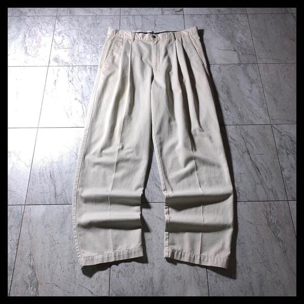 00s DOCKERS 2タック チノパン スラックス ベージュ W32 L30