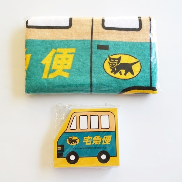 ☆新品☆ヤマト運輸 クロネコヤマト フェイスタオル&卓上メモ帳 宅急便 ヤマト運輸グッズ 非売品 希少 レア