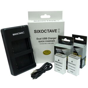 Nikon 1 J5 EN-EL24 / MH-31 Nikon 互換バッテリーパック 2個 と 互換USBチャージャー 1個 の3点セット 2個同時充電可能