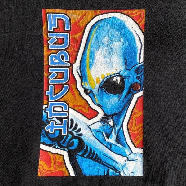 00s Y2K ビンテージ INCUBUS インキュバス 2002 MAKE YOURSELF TOUR プロモ Tシャツ Alien エイリアン プリント 黒 ブラック XL