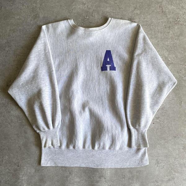 80s 90s ビンテージ チャンピオン 両面プリント AMHERST アマースト REVERSE WEAVE リバースウィーブ スウェット USA製 L グレー