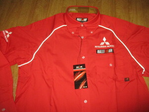 Mitsubishi Ralliart рубашка "pit shirt" длинный рукав не использовался неиспользуемый товар размер 2L(LL) WRC* Lancer Evo * жакет