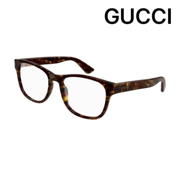 GUCCI グッチ GG1344O-006 メガネフレーム Brown 大きめウェリントン型 だてめがね おしゃれ