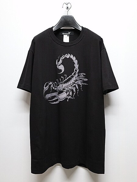 SALE30%OFF/Ground Y・グラウンドワイ/20/COTTON JERSEY SCORPION/BLACK・3