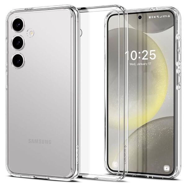 2312090☆ Spigen Galaxy S24 ケース クリア SC-51E | SCG25 TPU バンパーケース 2重構造 米軍MIL規格取得 耐衝撃 すり傷防止 クリア