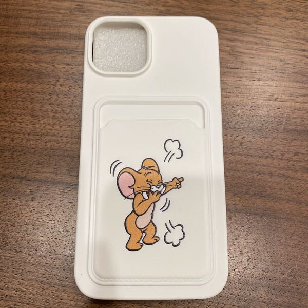 2308102☆ トムとジェリー iPhone13 用 ケース カップルスマホケース 薄型 ソフト カード収納 ソフトレザーケース 柔らかいバンパー