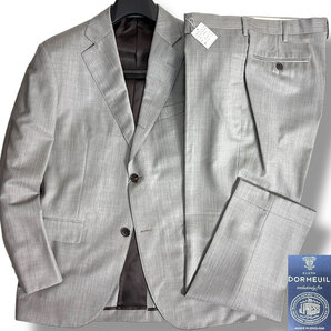 J7340 新品 Jプレス ドーメル生地 COOLWOOL ストライプスーツ グレー AB5 J.PRESS