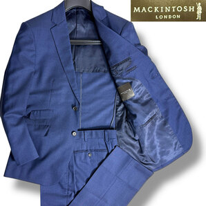 J7117 美品 マッキントッシュ ロンドン ソリッドスーツ ネイビー YA5 MACKINTOSH LONDON