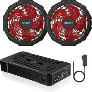 ファンバッテリーセット 【2025夏新&30000mAh大容量&最新超高出力28V】 4段階風量調節 暴風 超長時間稼働 空調作業服用 PSE認証済み