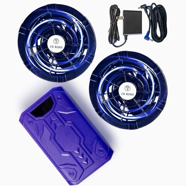 ファンバッテリーセット 40V 大容量 30000mAh 空調服 空調ファン 空調作業服 高出力 暑さ対策 熱中症対策 6段階風量 PSE認証 最大20時間