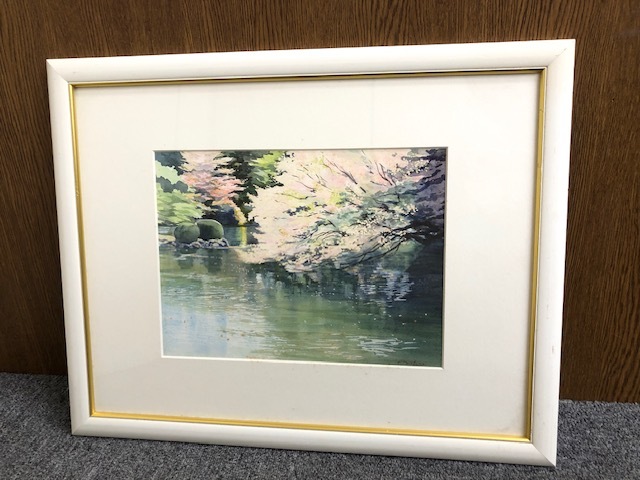 カイコ・モティ ドーリー湖 風景画 リトグラフ アート額装品 朝日 風景画 絵画 リトグラフ 版画 井手宣通 「旭日」 額付き
