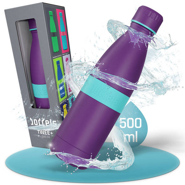 boddels TWEE ステンレスボトル パープル 炭酸対応 保冷 保温 水筒 500ml かわいい ポップ サステナブル マイボトル 送料無料