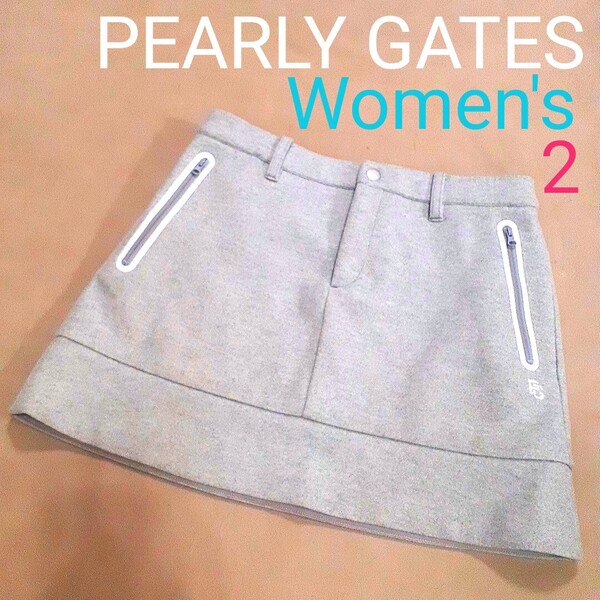 【超美品】 PEARLY GATES パーリーゲイツ レディース2 L相当 ゴルフ スカート ストレッチ GOLF ゴルフウェア ミニスカート ゴルフスカート