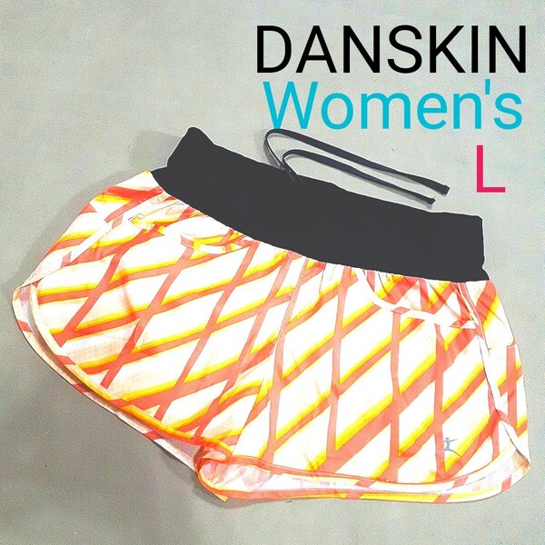 【超美品】DANSKIN ダンスキン レディースL ランニングパンツ ジョギングパンツ フィットネスパンツ ヨガ ピラティス 総柄 軽量
