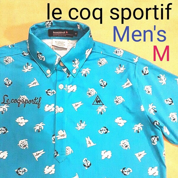 【超美品】le coq sportif ルコックスポルティフ DESCENTE デサント メンズM ゴルフポロシャツ ゴルフシャツ ゴルフウェア 半袖ポロシャツ