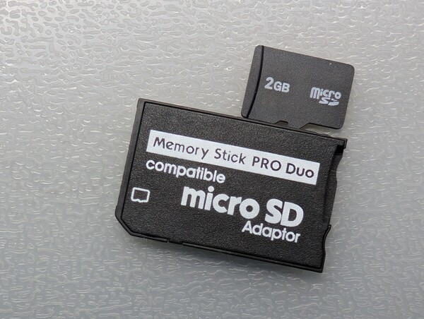 Memory Stick PRO Duo Compatible microSD Adaptor microSD 2GB ケース付き メモリースティック プロ デュオ 変換アダプター 動作確認済み