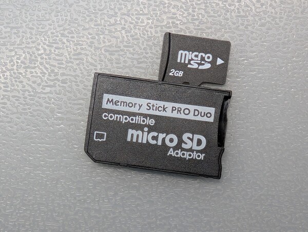 Memory Stick PRO Duo Compatible microSD Adaptor microSD 2GB ケース付き メモリースティック プロ デュオ 変換アダプター 動作確認済み