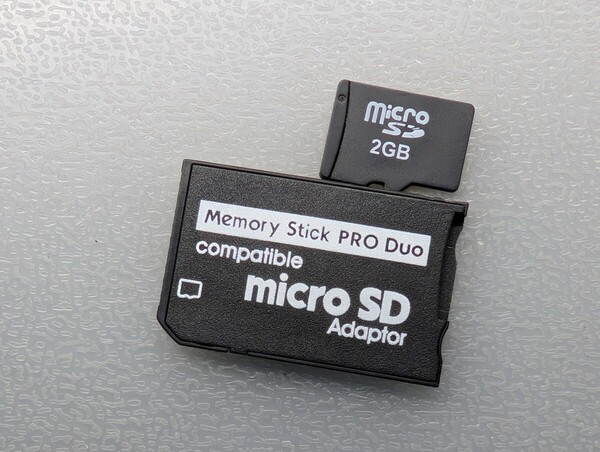 Memory Stick PRO Duo Compatible microSD Adaptor microSD 2GB ケース付き メモリースティック プロ デュオ 変換アダプター 動作確認済み