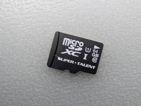 SUPER-TALENT microSDXCカード 64GB Class10 UHS-I U1 スーパータレント micro SDカード メモリーカード 動作確認済み