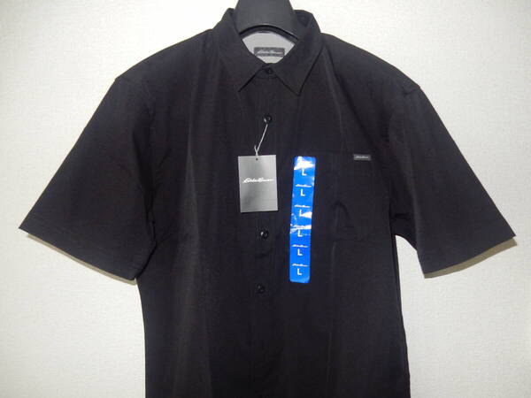 新品Lエディー・バウアー Eddie Bauer ・半袖シャツ(tech shirts)57676/カラー:ブラック