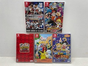 054/N209☆中古品☆Nintendo Switch スイッチ ソフト 5本セット/帰ってきた名探偵ピカチュウ/遊戯王ラッシュデュエル/ワーク×ワーク(他)★