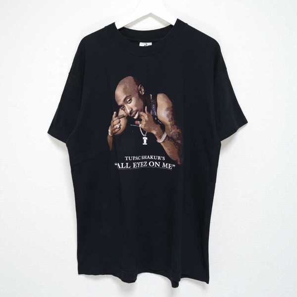 即決 XL 90s Tupac 2PAC Tシャツ All Eyes On Me Death Row ラップT USA製