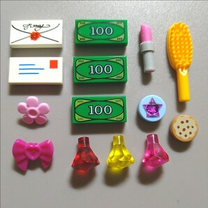 LEGO レゴ ミニフィグ用アイテム③ ミニフィギュア パーツ フレンズ 手紙 お金 宝石 口紅 ブラシ 髪飾り 食べ物 ゆうパケットポストmini
