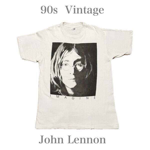 激レア 90s 当時物 John Lennon ヴィンテージ Tシャツ ジョンレノン ビートルズ カートコバーン NIRVANA imagine john & yoko フォト写真家