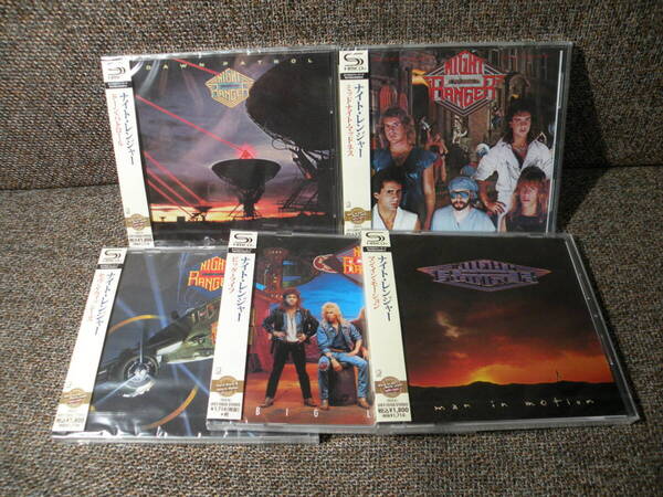 新品未開封 国内盤 Night Ranger CD 1st~5th 5枚セット (Dawn Patrol, Midnight Madness, 7 Wishes, Big Life, Man in Motion )