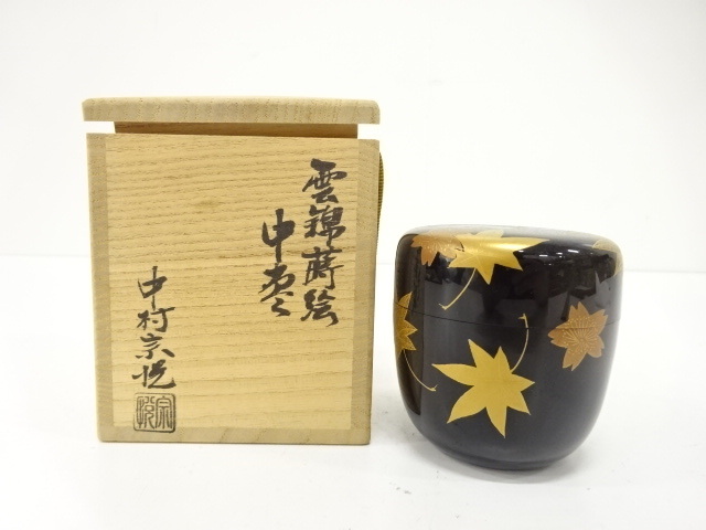 【中棗 金ぼかし 武蔵野 蒔絵】前田清峰 共箱 Yahoo!オークション -「棗 蒔絵」の落札相場・落札価格