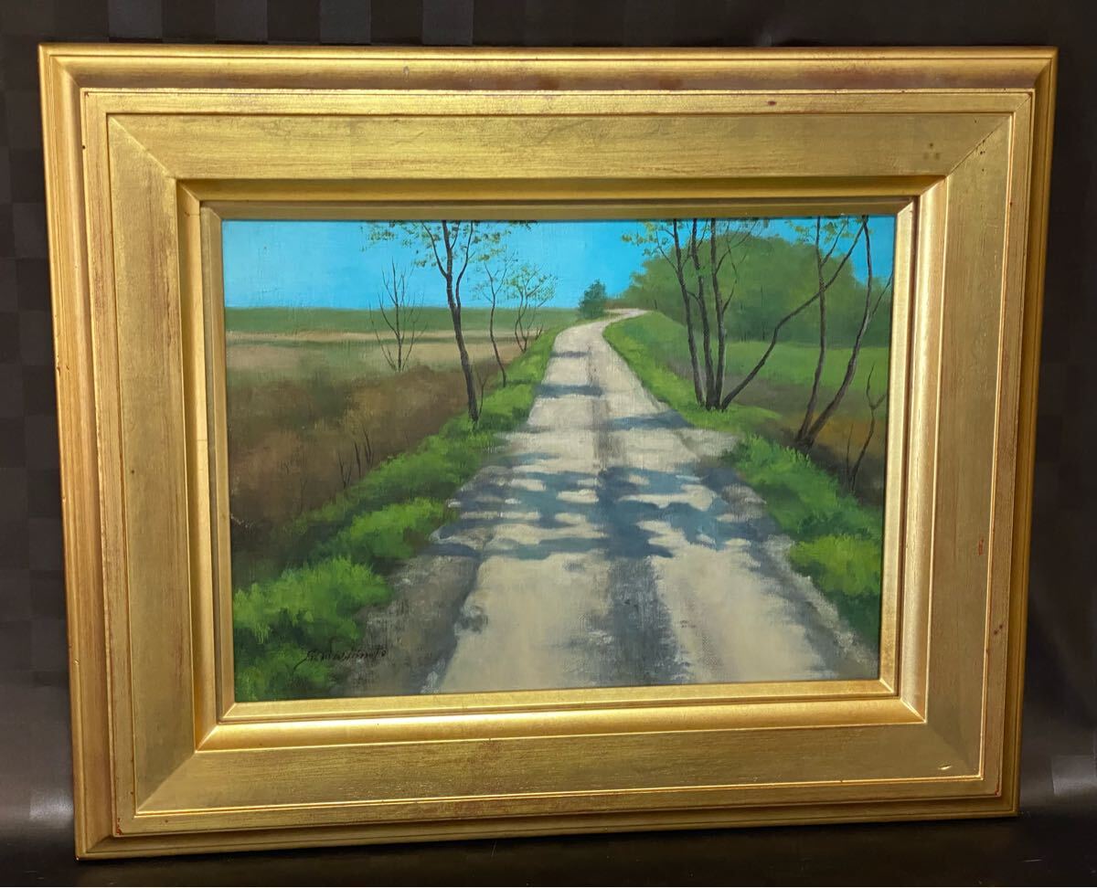 「真作」石川信「セーヌ岸」風景画 油彩画 額装 サイン有り F4号 Yahoo!オークション -「油絵 額縁 4号」(美術品) の落札相場