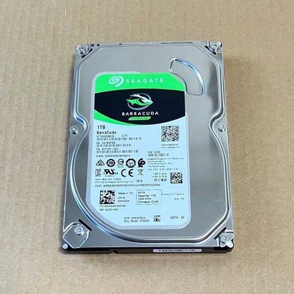 1TB 3.5インチ内蔵HDD,ハードディスク,正常判定 SerialATA S-ATA SEAGATE